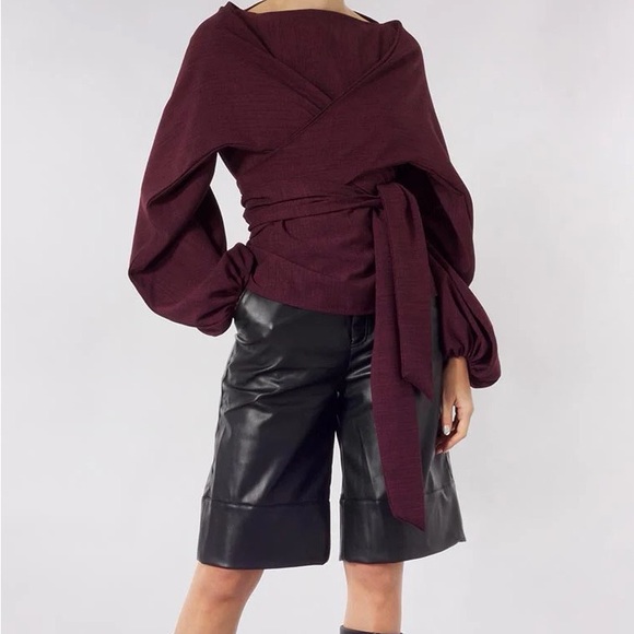 The Riley Plum Wrap top by Meem - such a unique and beautiful and flattering top - Picture 6 of 6